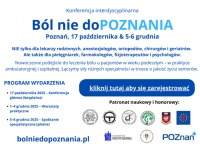 Konferencja główna - „Nowoczesne podejście do leczenia bólu w geriatrii”